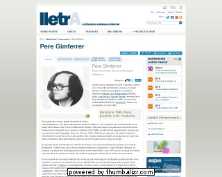 Pere Gimferrer en la página de Lletra en catalán
