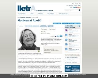 Montserrat Abelló en la página de Lletra en catalán