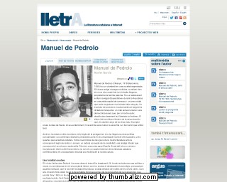 Manuel de Pedrolo en la página de Lletra en catalán