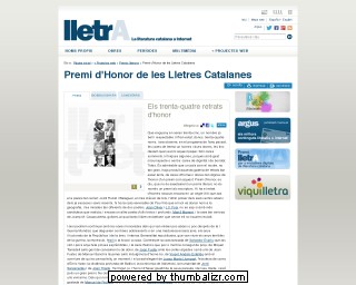Catalan Letters Prize of Honour