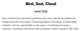 Bird, God, Cloud