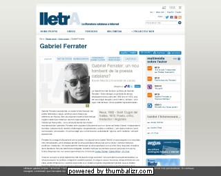 Gabriel Ferrater on the Lletra website in Catalan