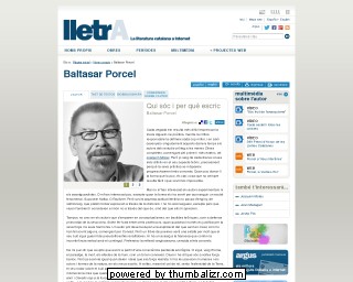 Baltasar Porcel on the Lletra website in Catalan