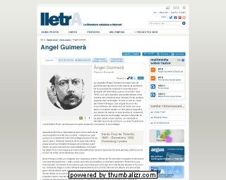 Àngel Guimerà on the lletrA website in Catalan