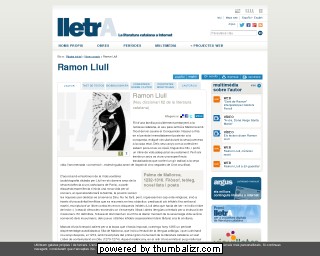 Ramon Llull en la página de Lletra en catalán