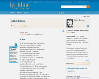 Five poems in Lyrikline