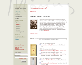 Biblioteca Carles Riba, al Corpus Literari Digital de la Càtedra Màrius Torres