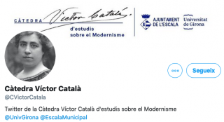 Càtedra Víctor Català a Twitter